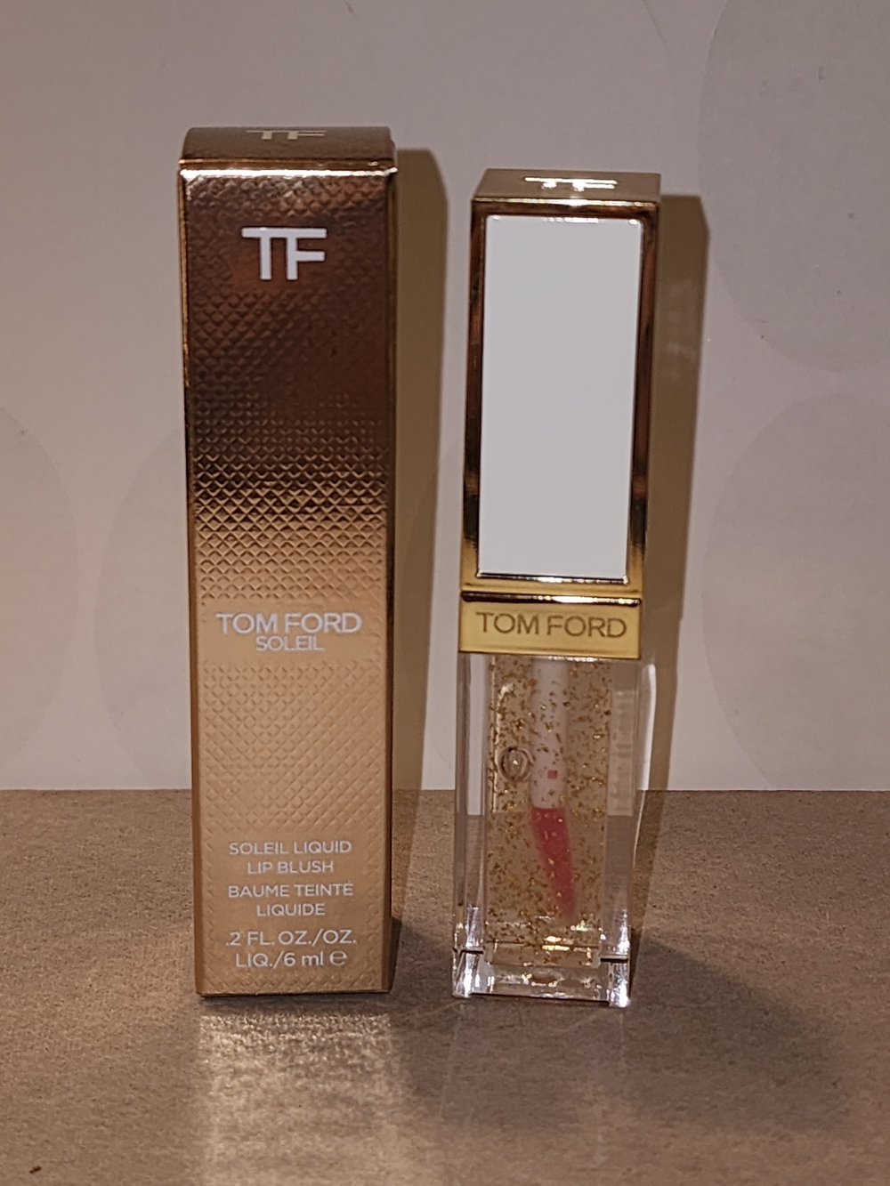 Tom Ford Soleil Liquid Lip Blush — Gold/Sheer Pink